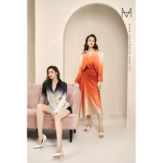 Vải lụa sóng ombre