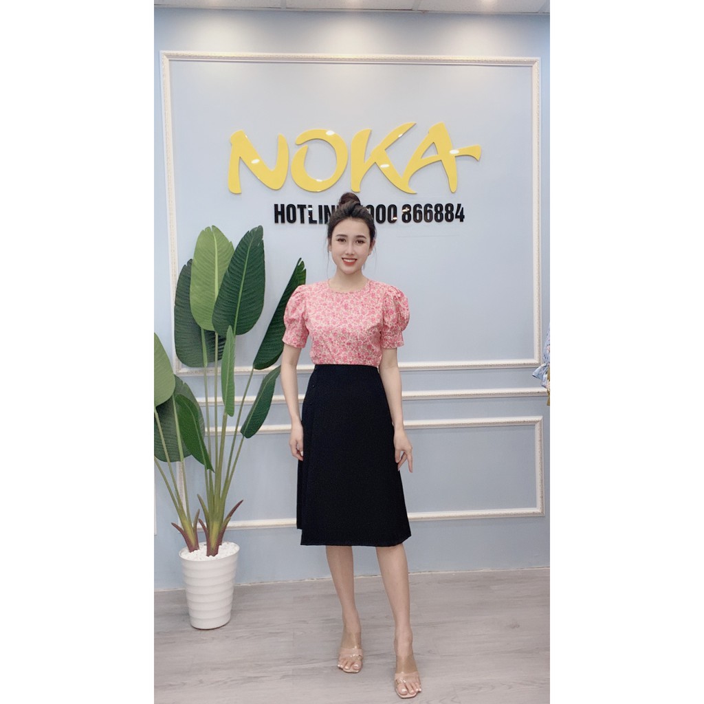 Áo sơ mi nữ Công Sở tay ngắn Hoa Nhí dáng rộng thời trang chất mát NOKA A28 | BigBuy360 - bigbuy360.vn