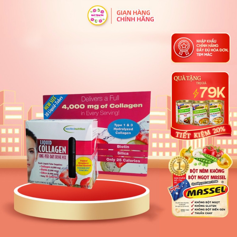 Thực phẩm bổ sung Collagen dạng nước Liquid Collagen 30 ống - QT145