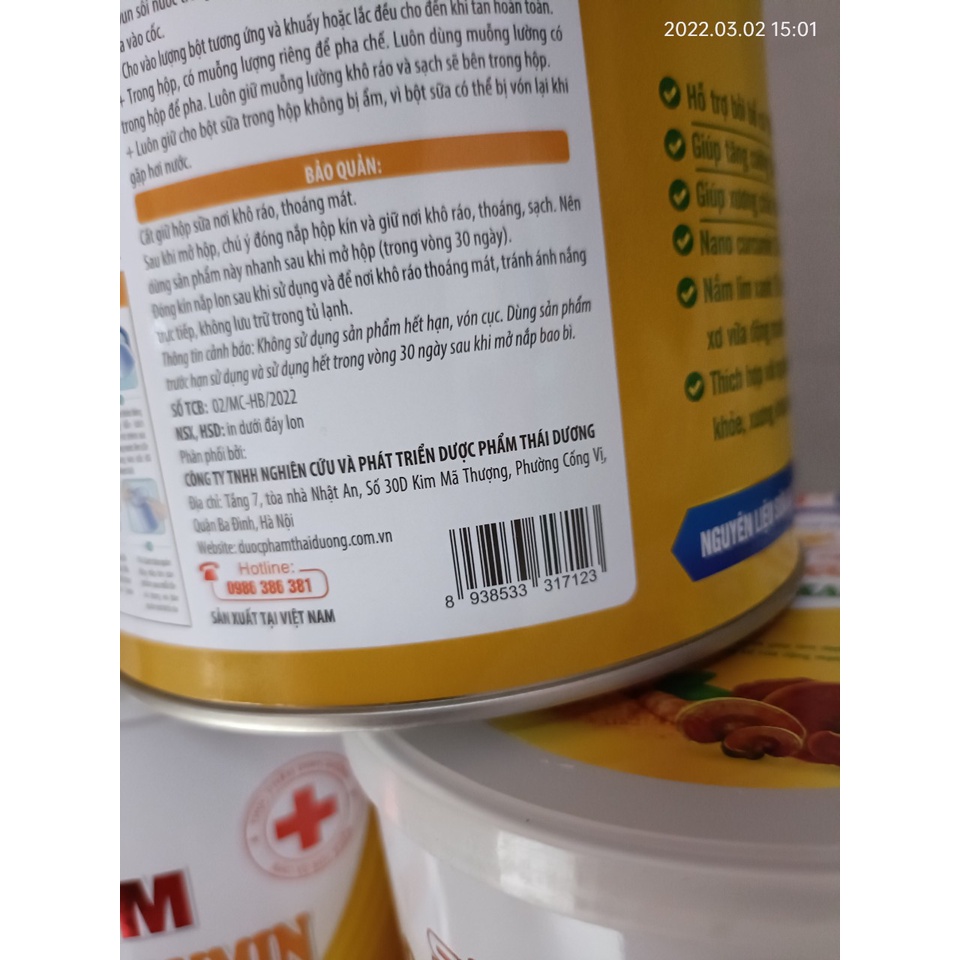 Sữa Non Clostrum Canxi Nano Curcumin Nấm Lim Xanh bồi bổ cơ thể tăng cường đề kháng