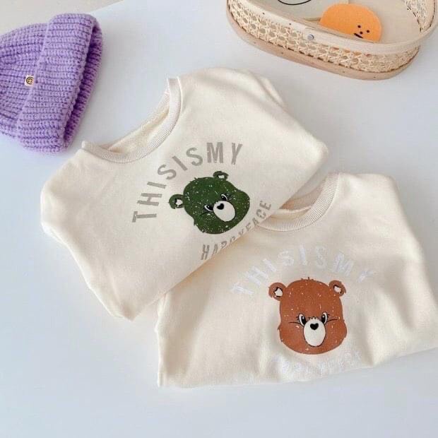 Bộ Nỉ Thu Đông Quảng Châu - Hàng nhập khẩu - Chất vải mềm, mịn - Cho Bé Gấu Bi Từ 8kg đến 28kg Ken Store