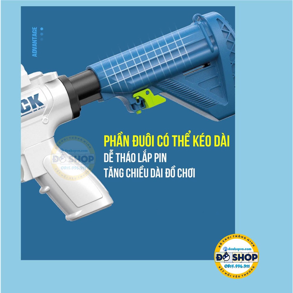 Đồ Chơi Sung Nerf Ban Đan Xốp Mềm Pin Sạc Tự Động Auto M416 NE23 - Đô Shop