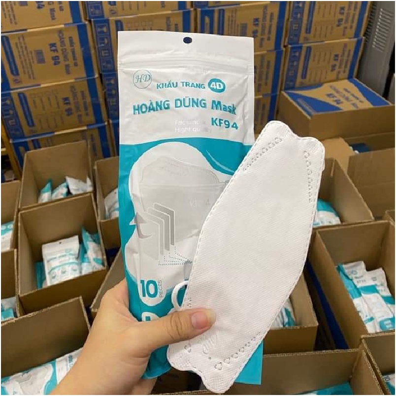 ( 50 Chiếc) Khẩu Trang 4D KF94 Hàn Quốc Chống Bụi Mịn Và Kháng Khuẩn( Hoàng Dũng)