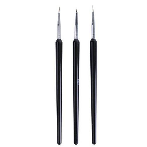 Set Cọ Nét 3 Cây Cán Đen Vẽ Nail