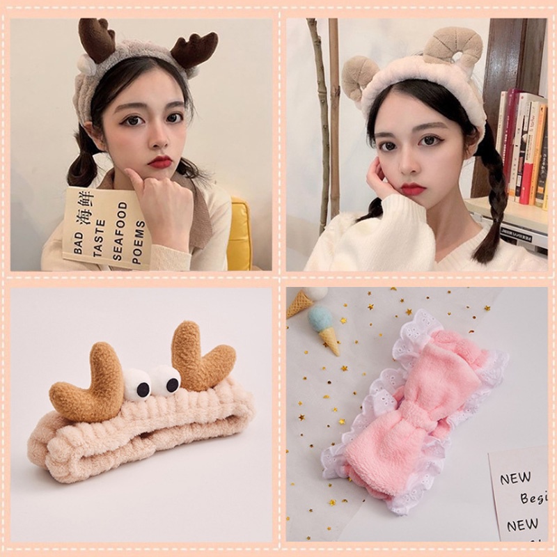 Rửa mặt dây buộc tóc tai thỏ đan dễ thương kiểu Hàn Quốc DuoMiLa