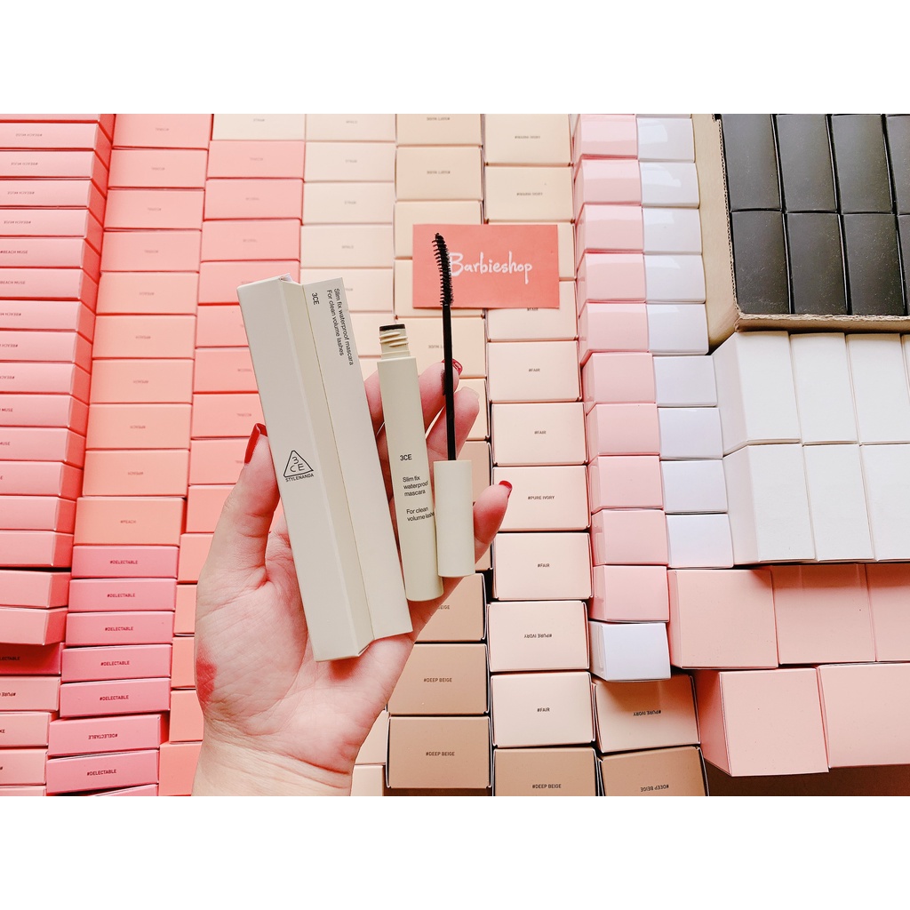 Mascara Dày Mi Cong Mi 3CE Slim Fix + Super Slim Wateroof Mascara