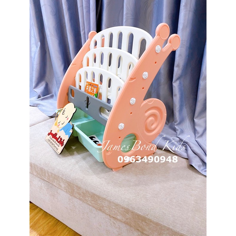 Giá sách mini cho bé hình ốc sên (sẵn hồng)- JamesBond Kids | BigBuy360 - bigbuy360.vn