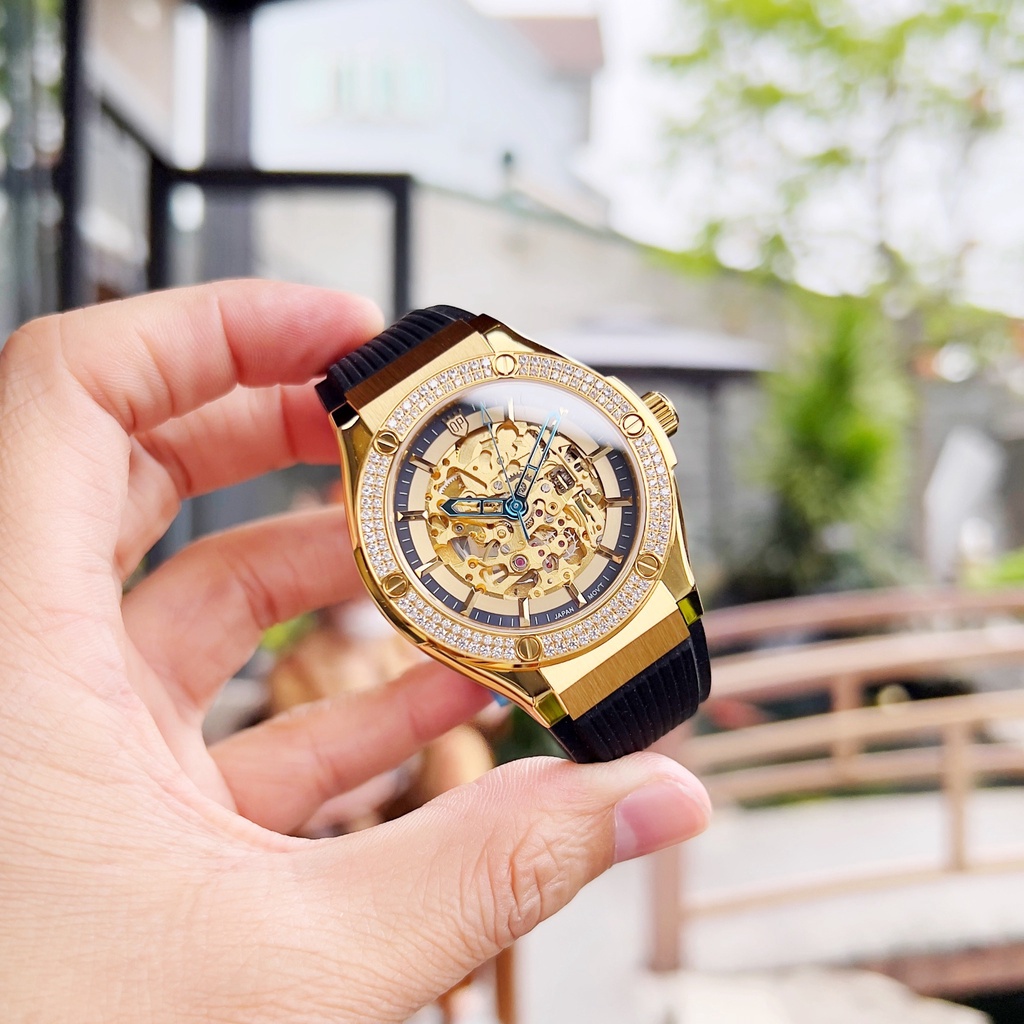 Đồng hồ nam chính hãng Olym Pianus OP990-45 OP990-45.24 OP990-45.24ADGK-GL đen