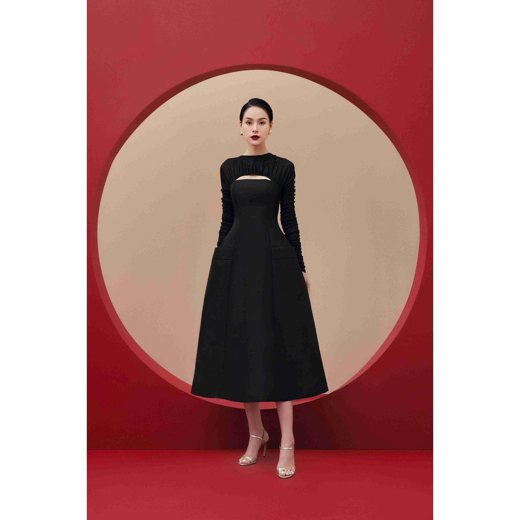 Váy Fien phối coston tay nhún Regal Dress