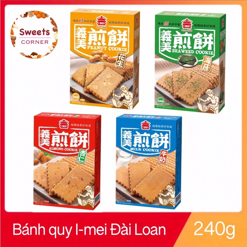 Bánh quy I-mei Đài Loan 240g (4 vị)