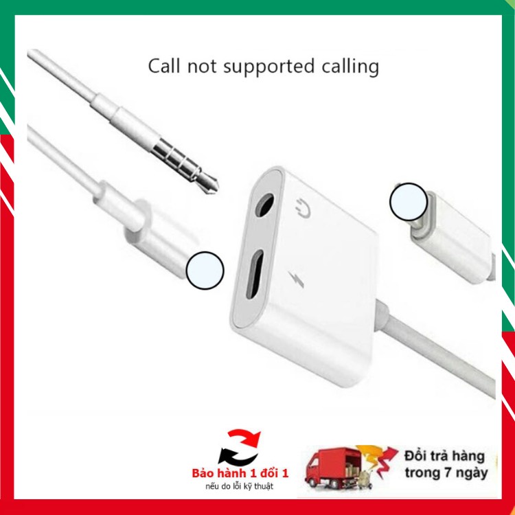 Jack Chuyển Đổi Cổng Lingh Sang Cổng 3.5 Và Ty-C Tứ IP7 Đếm Ip 13 Dùng Cho Sạc Và Tai Nghe Không Cần Kết Nối Bluetooth