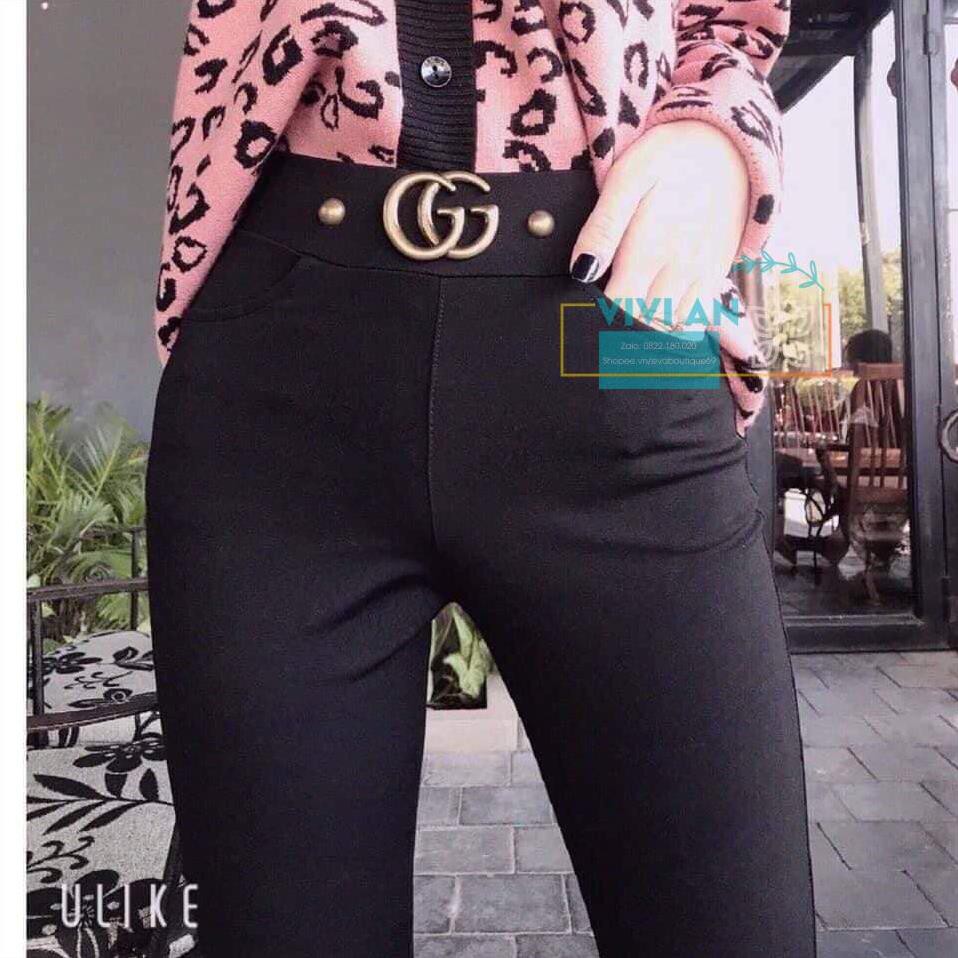 Quần Legging Nữ ❤️SIÊU SALE❤️ Quần khuy GG, Legging Co Giãn 4 Chiều Cao Cấp, Ống Dài Siêu Đẹp, Hàng VNXK | BigBuy360 - bigbuy360.vn