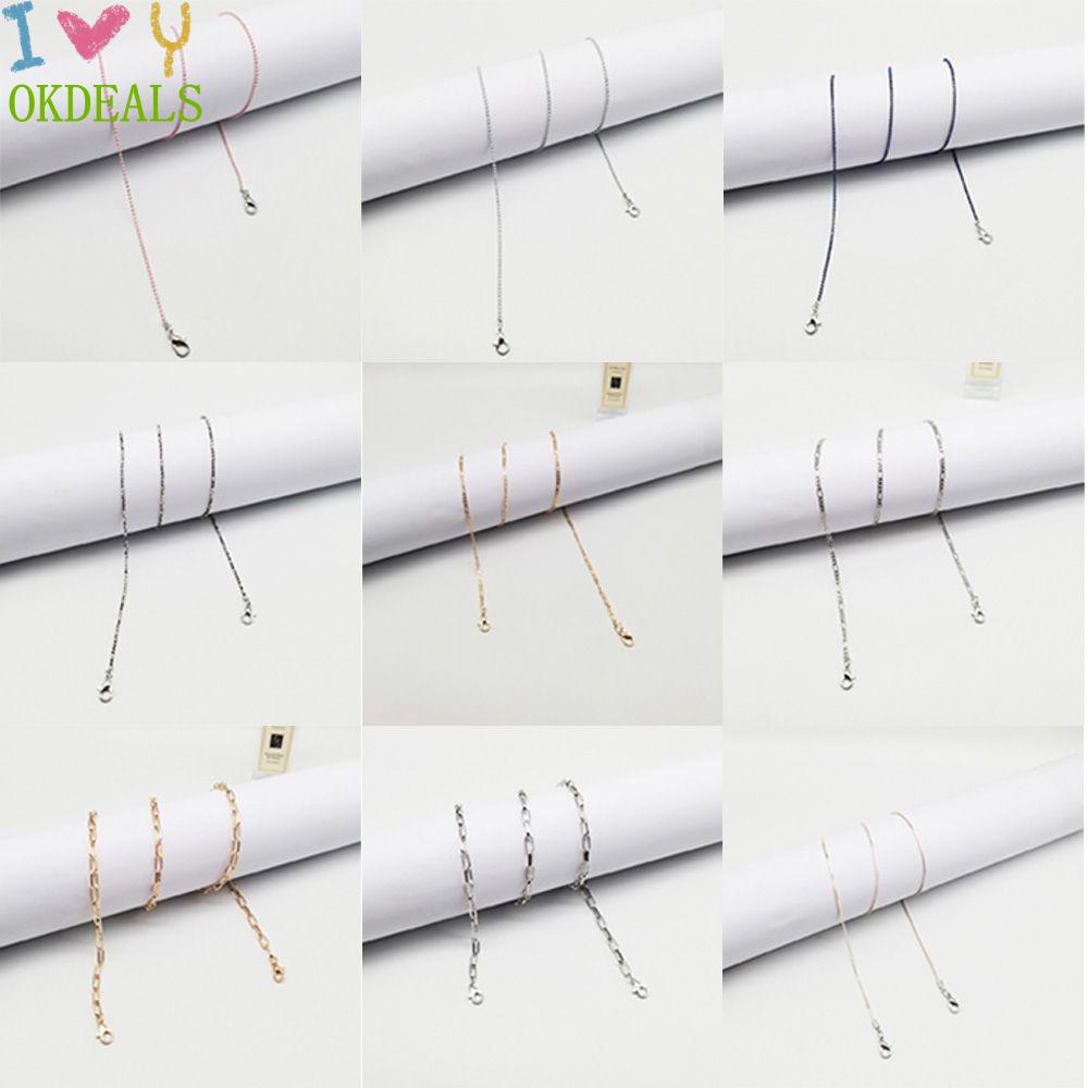 Dây Chuỗi Hạt Màu Đen Gắn Mắt Kính Chống Trượt Bằng Kim Loại