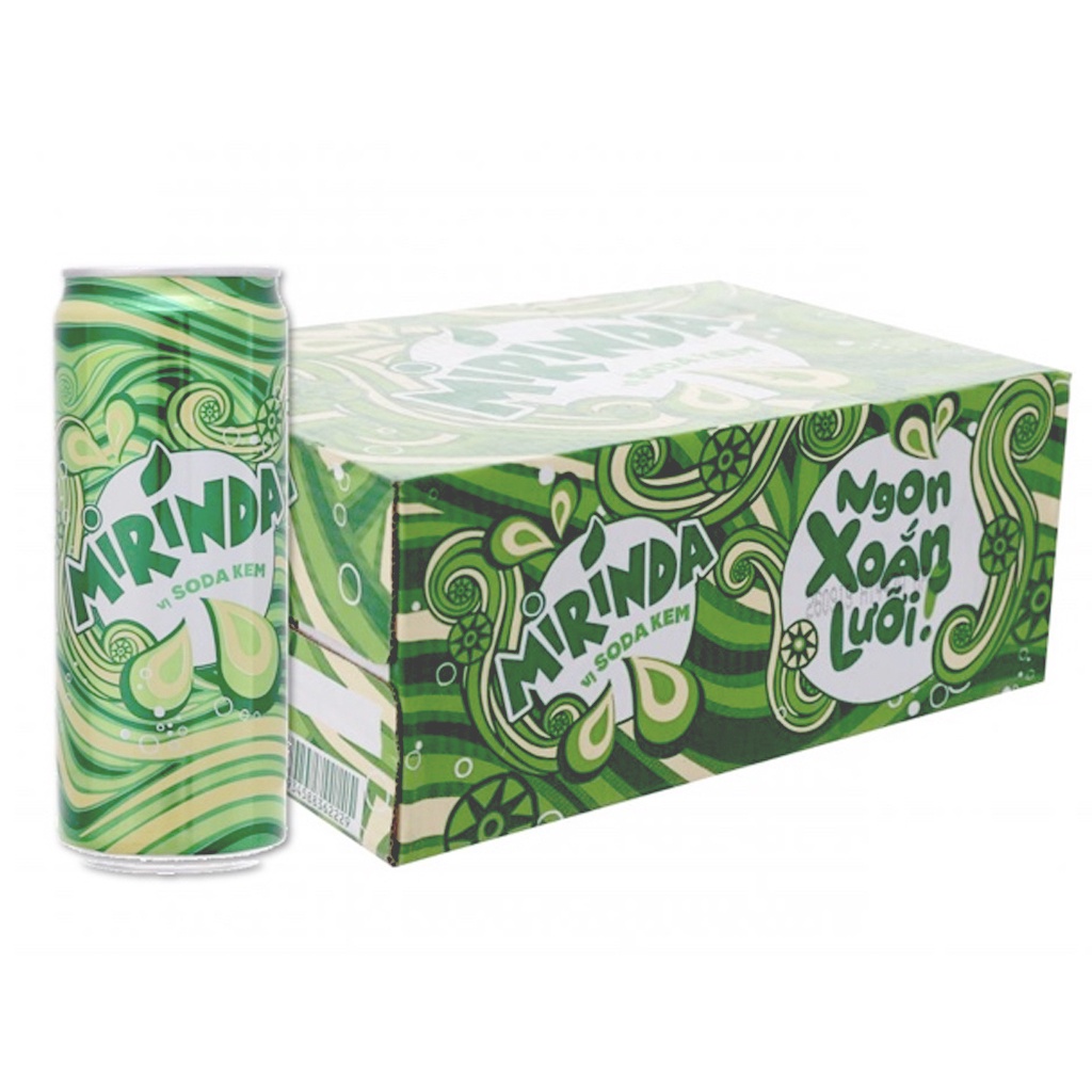 THÙNG 24 LON MIRINDA SODA KEM 330ML