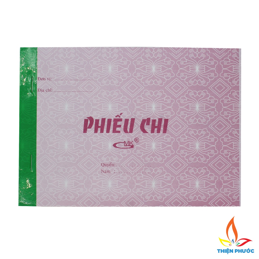 Phiếu Chi 1 Liên 2 Liên khổ 13x19mm  Xấp 100 Tờ SUKADO PHIEUC02