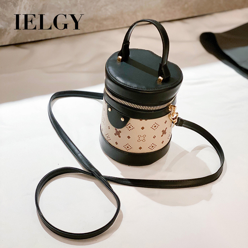 Túi bucket đeo chéo IELGY vải da thời trang dành cho nữ