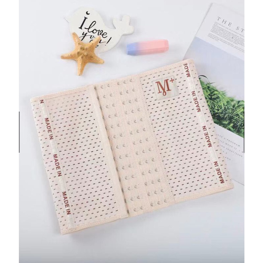 Đai gen nịt bụng M+ - 4 thanh chống cuộn - 6 Nấc Cài - Nịt Bụng Giảm Mỡ Sau Sinh
