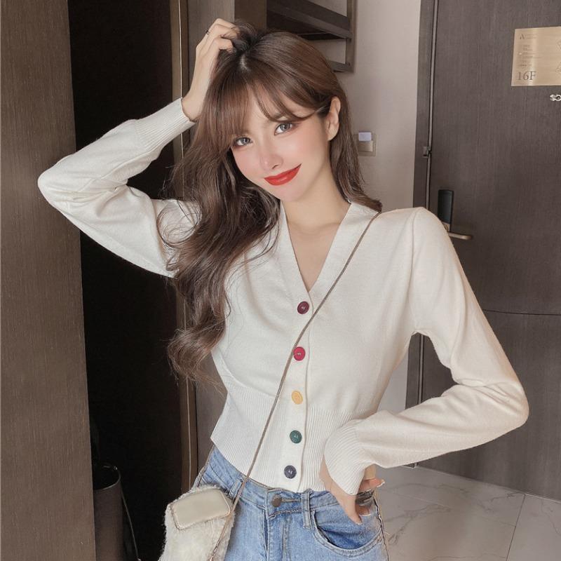 Áo khoác cardigan dệt kim IHKKE mỏng mặc ngoài chống lão hóa cao cấp