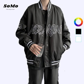 Áo khoác dù bomber unisex form rộng 2 lớp nam nữ ulzzang somo