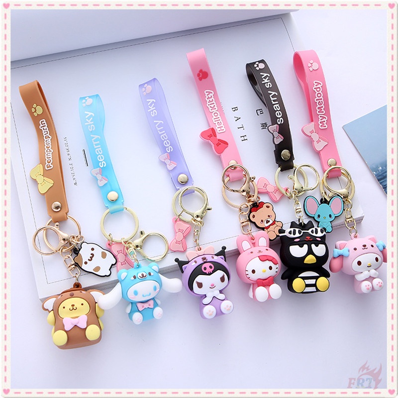 ✪ Móc Khóa Nhân Vật Hoạt Hình Kuromi / My Melody / Cinnamoroll / Pom Purin / BAD BADTZ-Mar ✪ 1 Móc Khóa Silicone Trang Trí Túi Xách