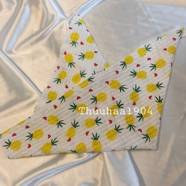 Khăn quàng đầu bandana quả dứa, hoa cúc nhiều màu