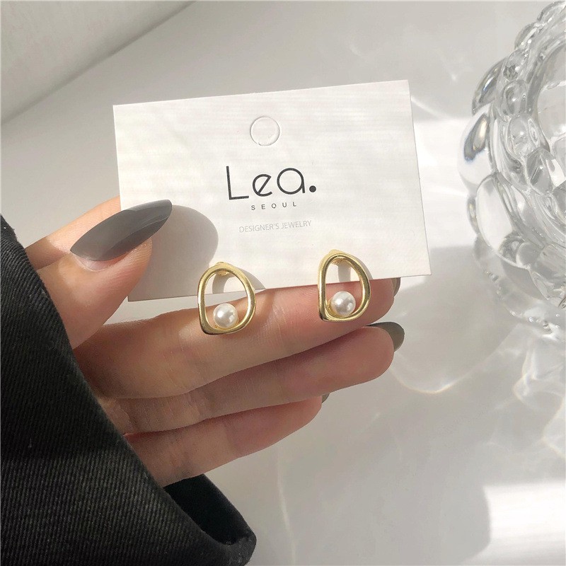 Đôi Bông Tai Đính Ngọc Trai Phong Cách Hàn Quốc Thời Trang C07