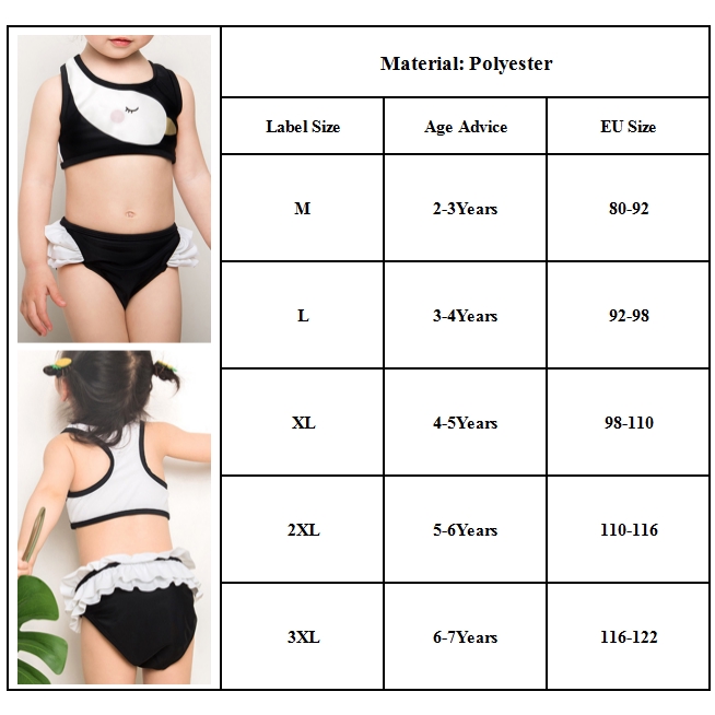 Bộ bikini 2 mảnh họa tiết thiên nga dễ thương cho bé gái