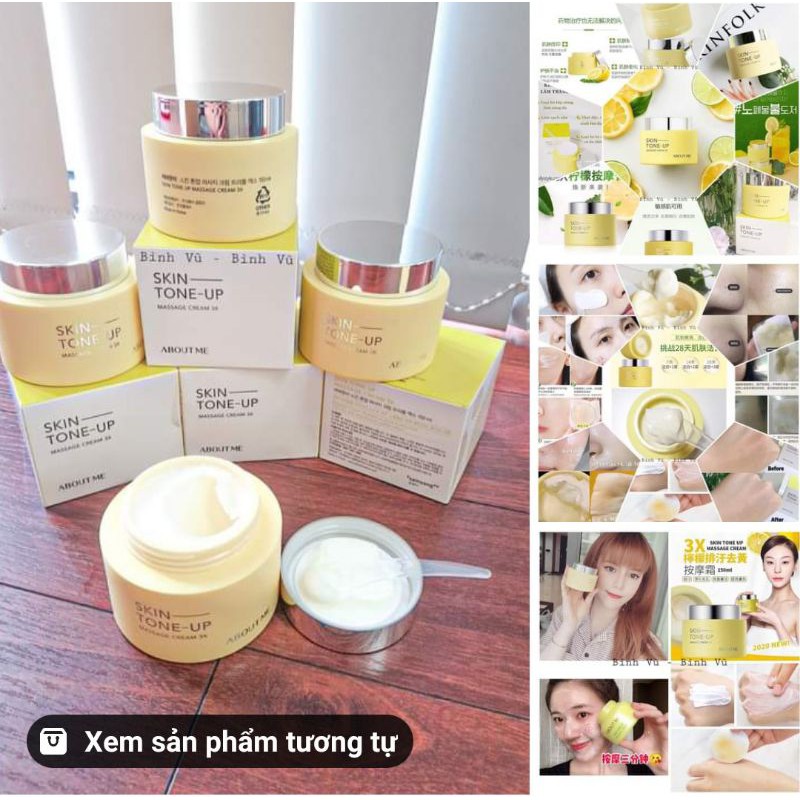 Kem thải độc 3x ABOUT ME Skin Tone Up Massage Cream