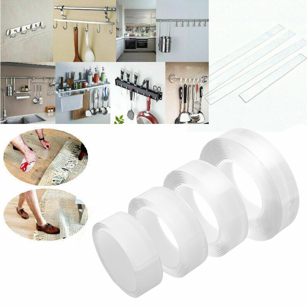 Cuộn Băng Dính Nano 1/2/3/5m Có Thể Dùng Nhiều Lần Tiện Dụng