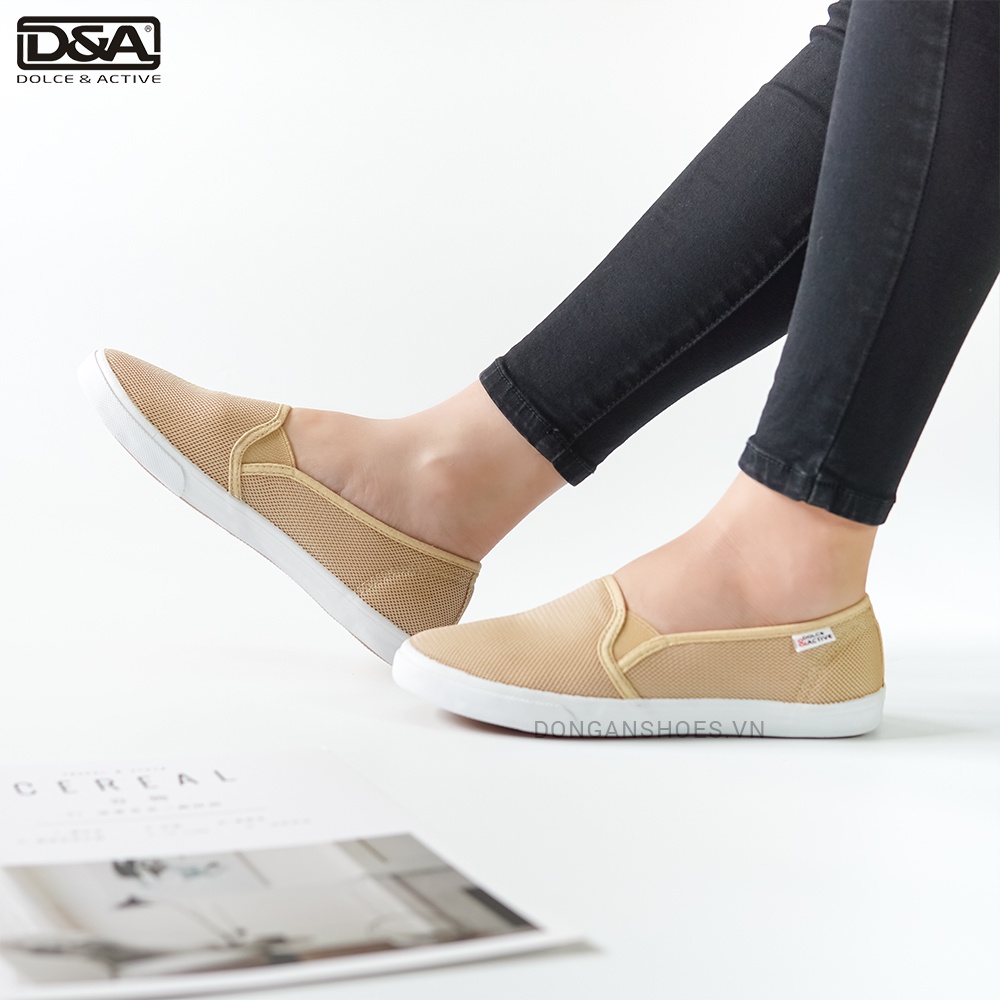 Giày slip on nữ , giày lười nữ cao cấp D&A L1707 đơn giản sang trọng