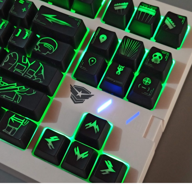 Bộ 104 Nút Bàn Phím Cơ OEM Bằng Nhựa ABS Trong Mờ Hình Gà Con Dễ Thương