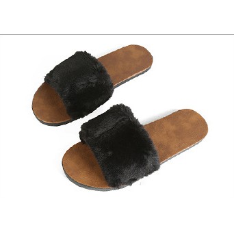 Dép lông quai ngang dép bông đi trong nhà thời trang đế cao su đi chơi form nhỏ nên mua tăng 1 size giầy thể thao nữ | BigBuy360 - bigbuy360.vn