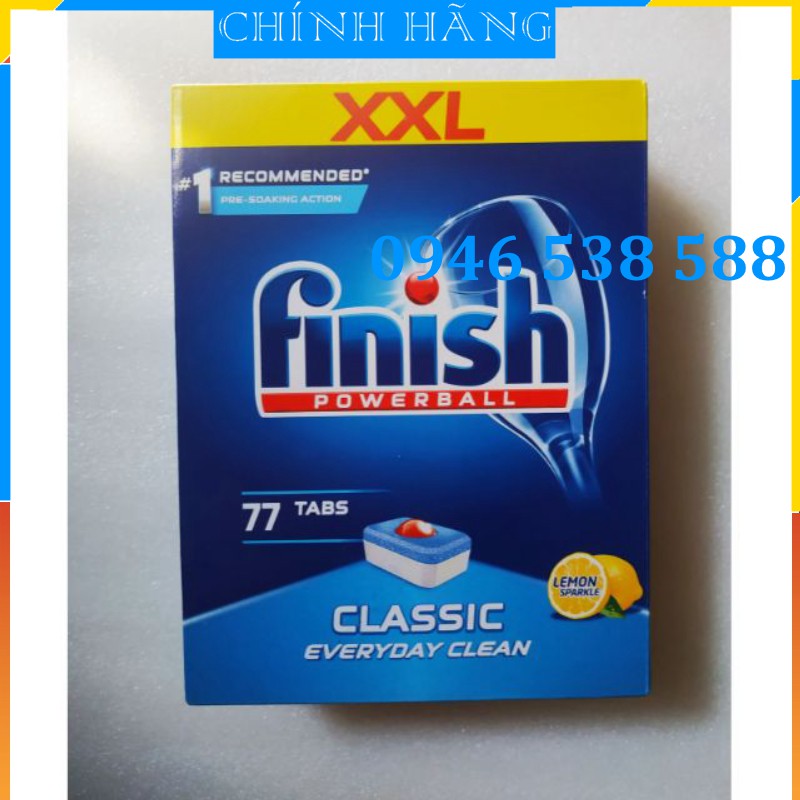 Viên rửa bát Finish classic Hộp 77 viên ( tặng thêm 3 viên thành 80 viên)