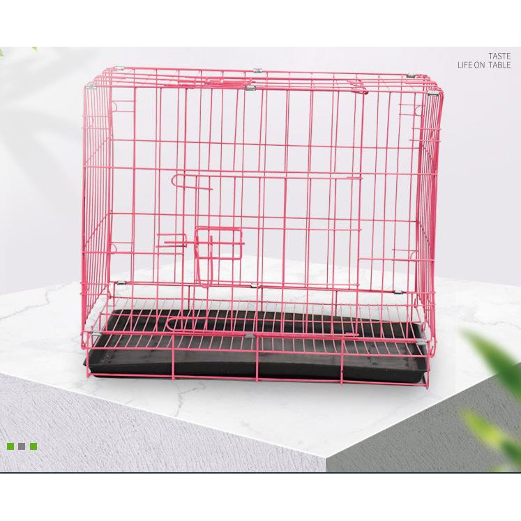 Lồng Thú Cưng 50x35x42cm Có Khay Vệ Sinh, Có 2 Cửa Được Sơn Tĩnh Điện