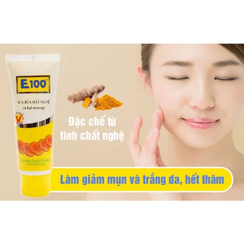 Sữa rửa mặt nghệ hạt típ100g