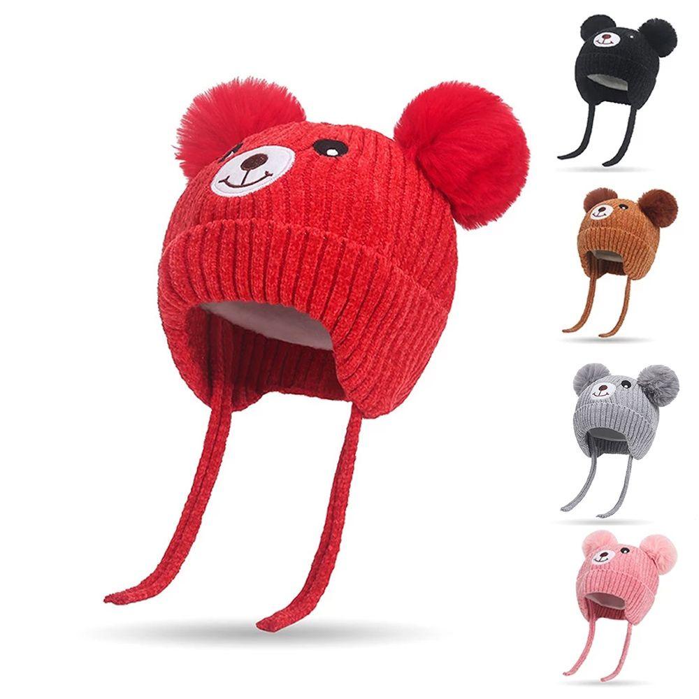 Mũ Lưỡi Trai Có Vành Che Tai Lót Lông Cừu Dễ Thương Thời Trang Mùa Đông Cho Bé