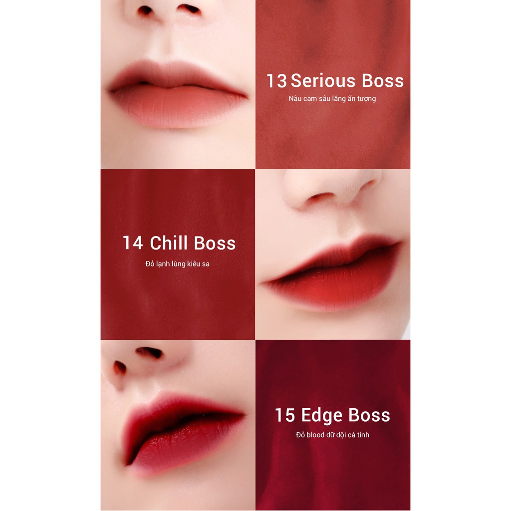 ( Chính Hãng ) Son Kem Bbia Last Velvet Lip Tint #15 Đỏ Hồng