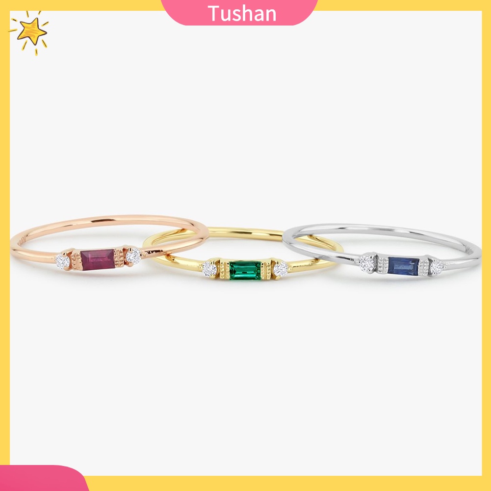 Nhẫn Đính Hôn Đính Đá Zircon Sang Trọng