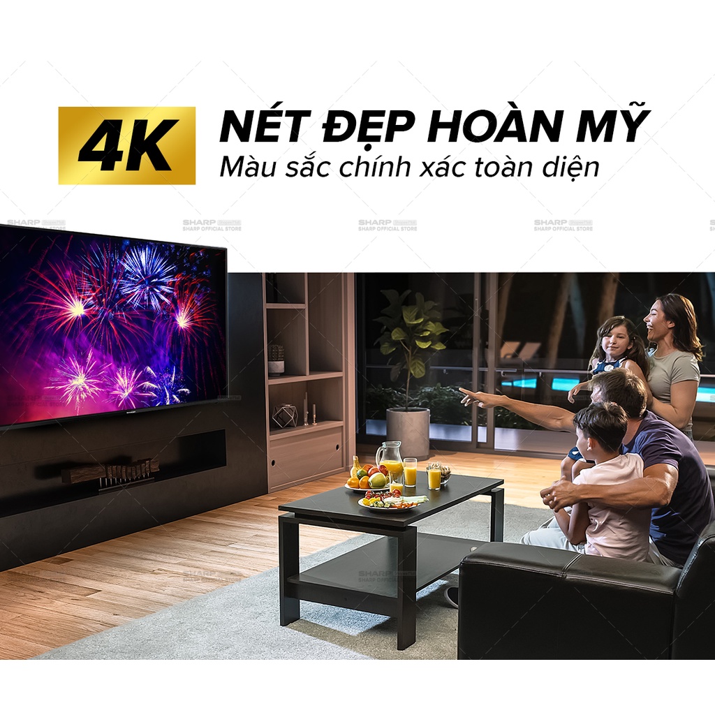 [Mã ELBAU7 giảm 7% đến 1TR][New model] TV 4K 70inch Sharp 4T-C70CK3X SX Malaysia [Android 10.0, Netflix]