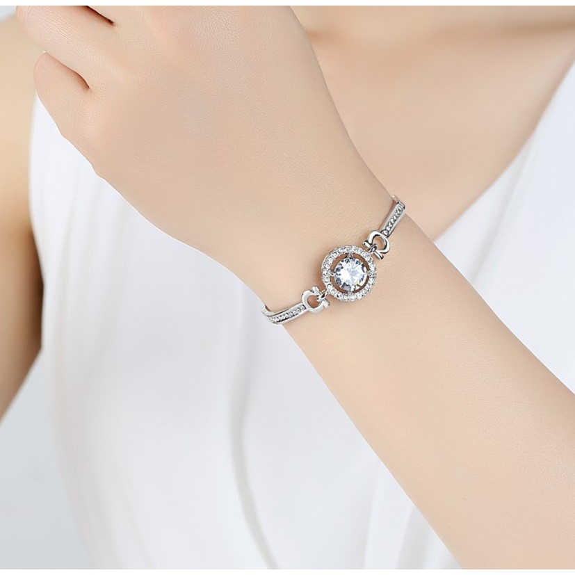 Lắc tay nữ đính đá tròn to sang chảnh siêu đẹp