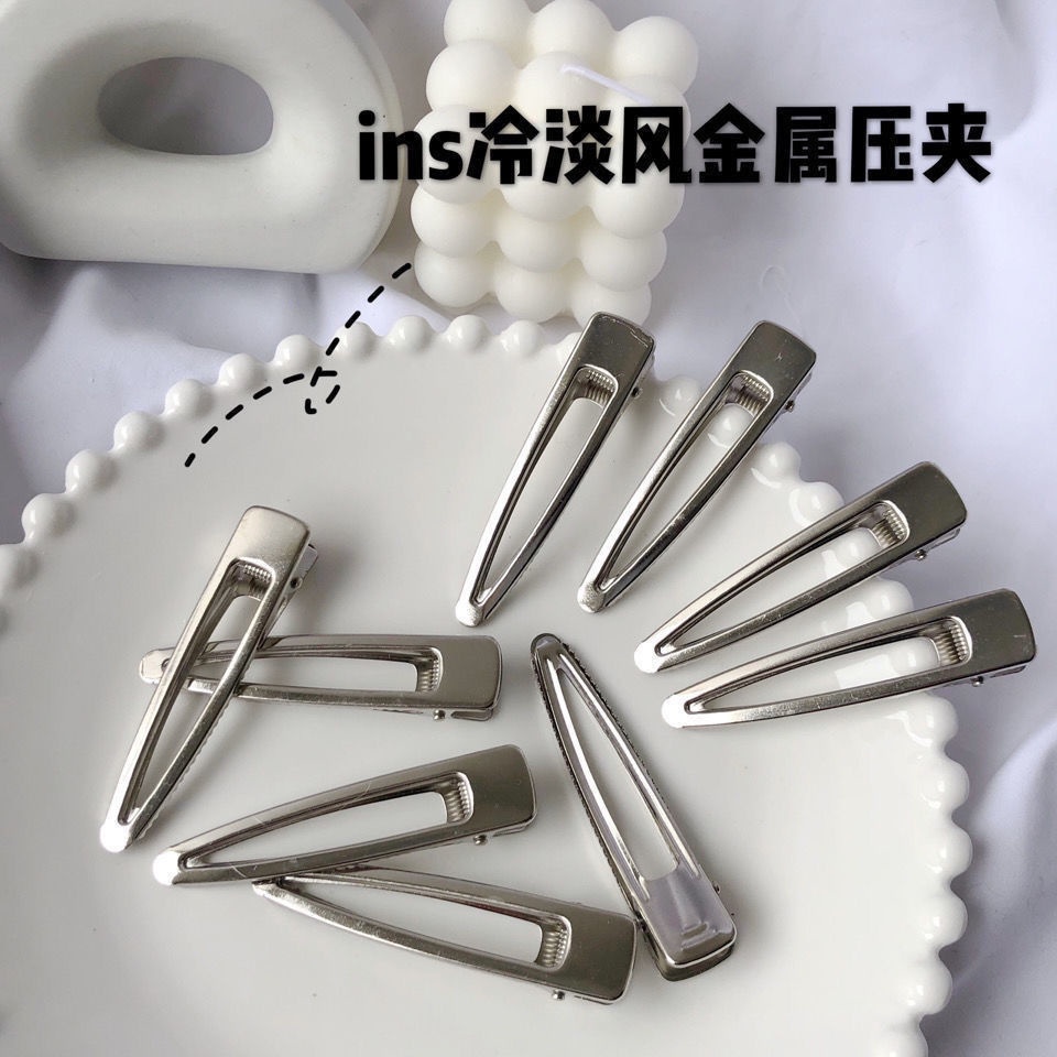 Kẹp Tóc Kim Loại Thiết Kế Đơn Giản Cá Tính Phong Cách Nhật Hàn