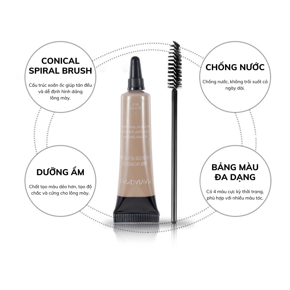 Keo Định Lông Mày HANDAIYAN Chống Thấm Nước Không Trôi 10 ml D5