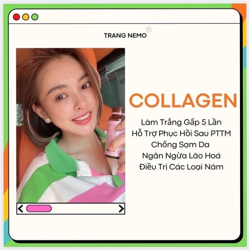Collagen Hồng Skin X9 Trang Nemo trắng da gấp 5 lần