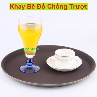 Khay bê đồ chống trượt - Khay phục vụ tròn chống trơn đường kính 28cm 35cm 40cm