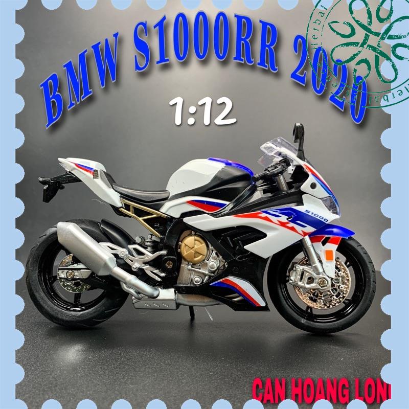 XE MÔ HÌNH - MOTO BMW Cá Voi Sát Thủ S1000RR 2020 tỷ lệ 1:12, Có Đèn và Âm Thanh CHLstore Mô Hình Xe Đua