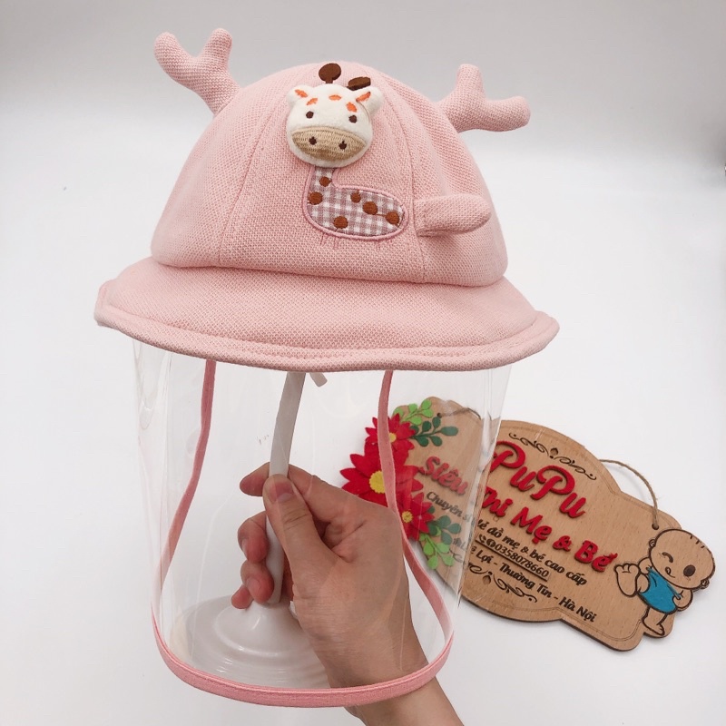 Mũ Chống Giọt Bắn, Chống Dịch, Chống Bụi An Toàn Cho Bé Từ 0-3Tuổi