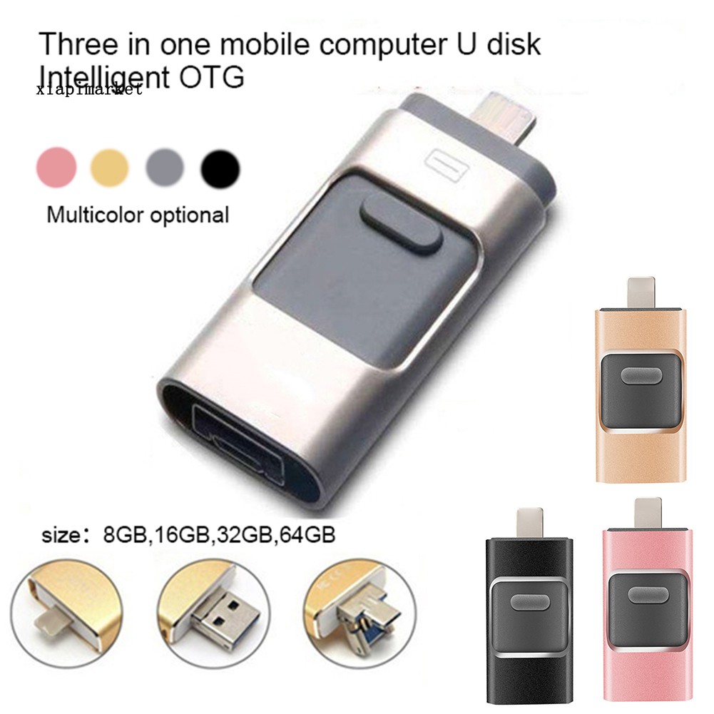 Usb 3.0 8 / 16 / 32 / 64g 3 Trong 1 Cho Điện Thoại / Pc