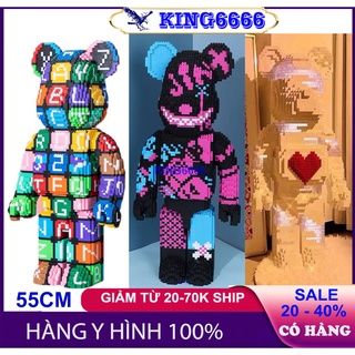 Xếp hình Gấu Bearbrick cỡ lớn 50cm - 55cm Đồ chơi lắp ráp nano 3d  bear bricK mô hình bearbicks tt