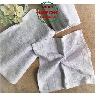Khăn trắng nhỏ đa năng lau tay lau chén ly bát khăn lau khăn ăn dùng 1 lần  vuông cotton 30cmx30cm