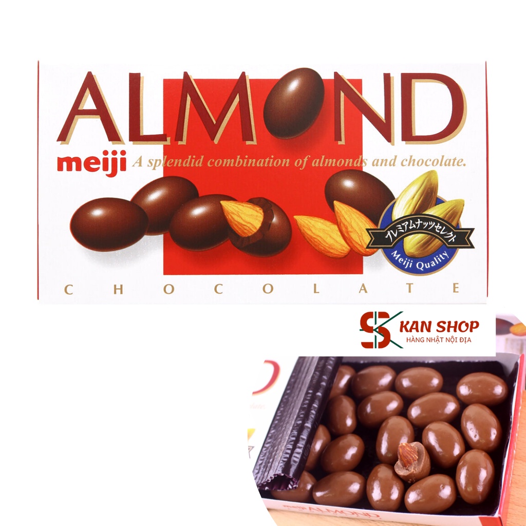 Kẹo Chocolate Meiji Almond 88g Nhật Bản - 4902777004532 - Kan shop hàng Nhật